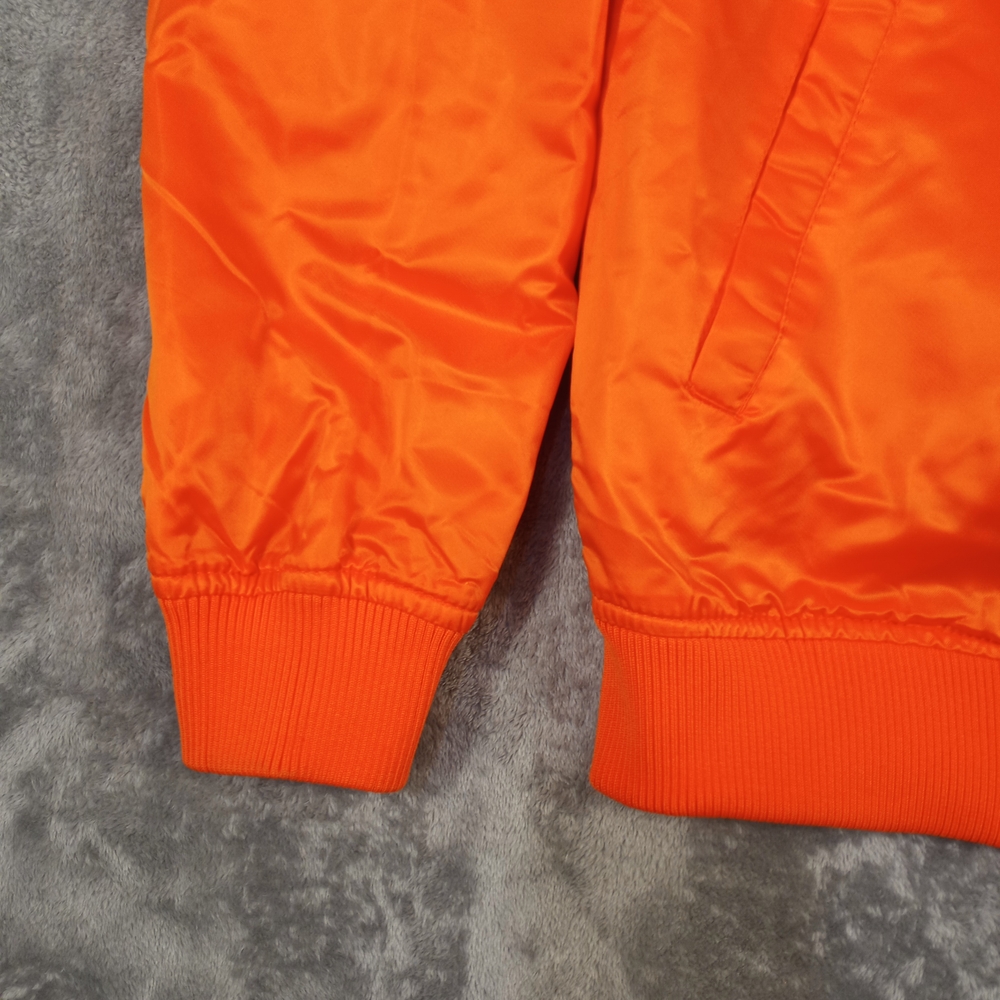 New York Unisex Orange Bomber Jacket Size Large - Picture 10 of 14